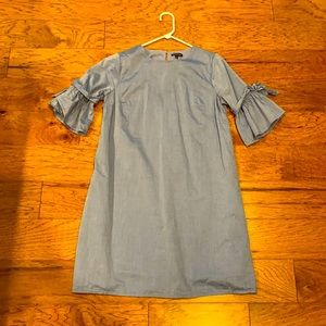 Denim Dress with Ruffle Sleeve